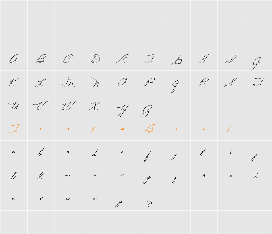 Volstead Character Map