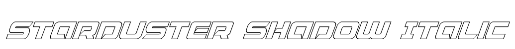 Starduster Shadow Italic Font Image