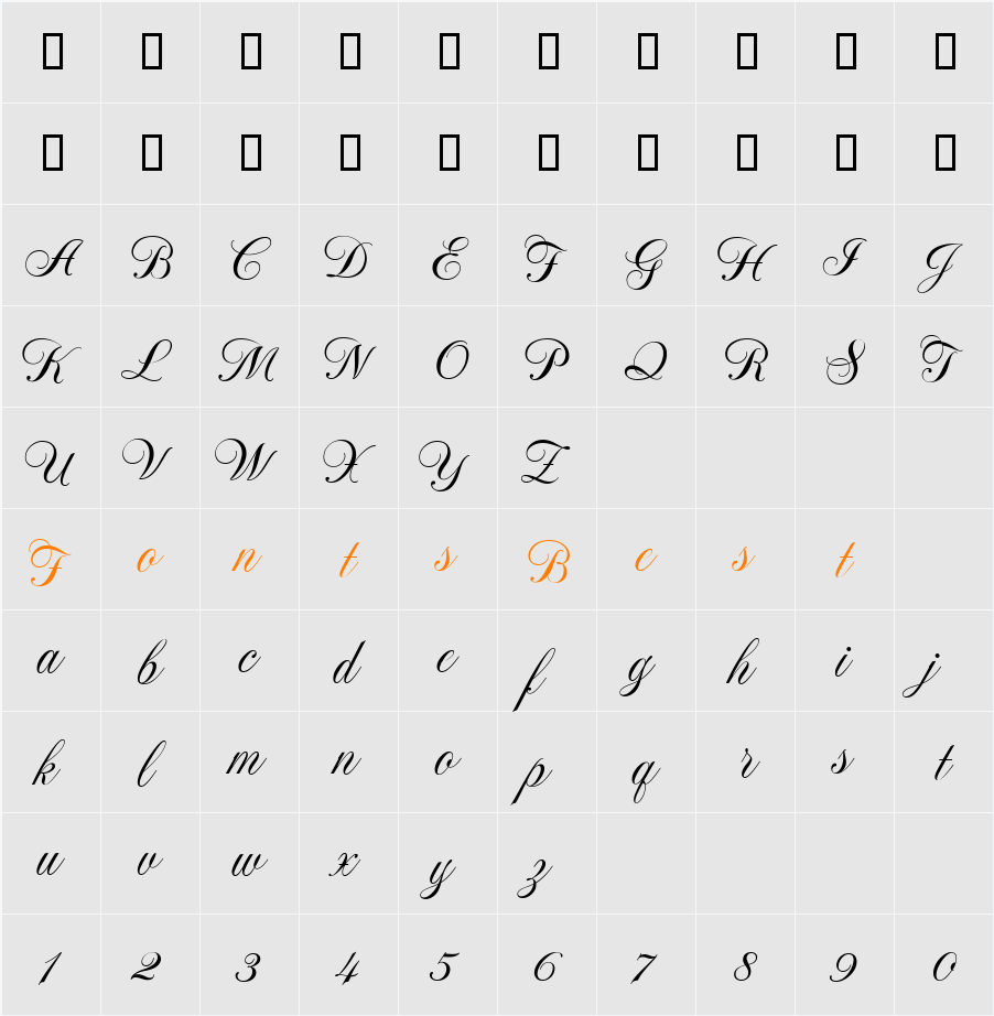 NotnorvalHmk Character Map