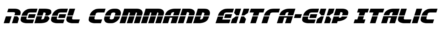 Rebel Command Extra-exp Italic Font Image