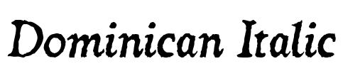 Dominican Italic Font Image