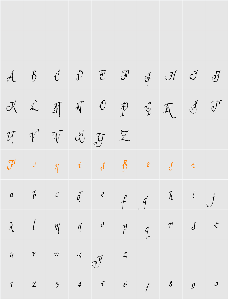 sinisterSam Character Map