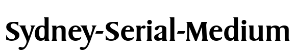Sydney-Serial-Medium Font Image