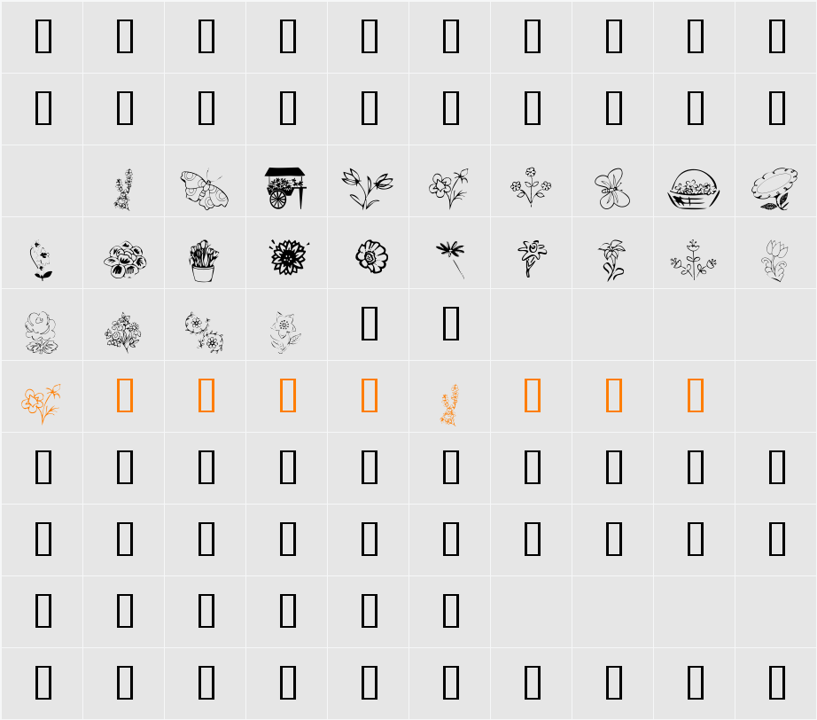 KR Spring Me Character Map