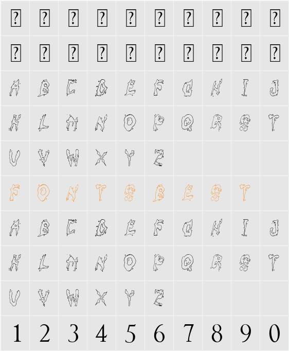 fuckfont Character Map