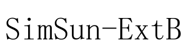 SimSun-ExtB Font Image