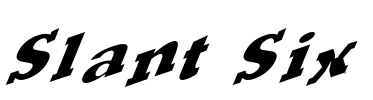 Slant Six Font Image