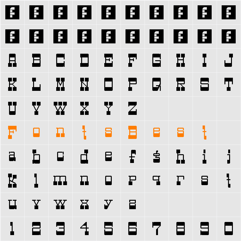 Bottoms Character Map