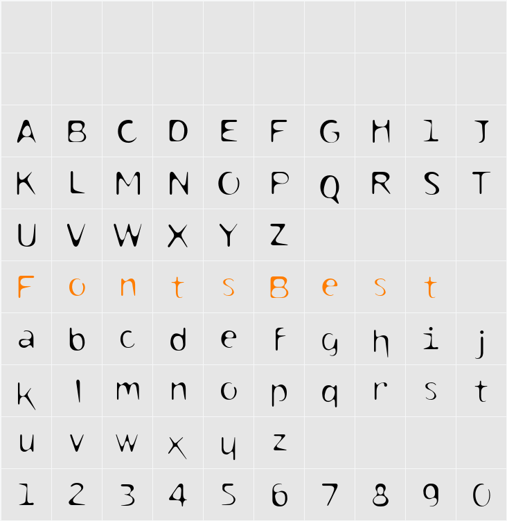 DropletLite Character Map