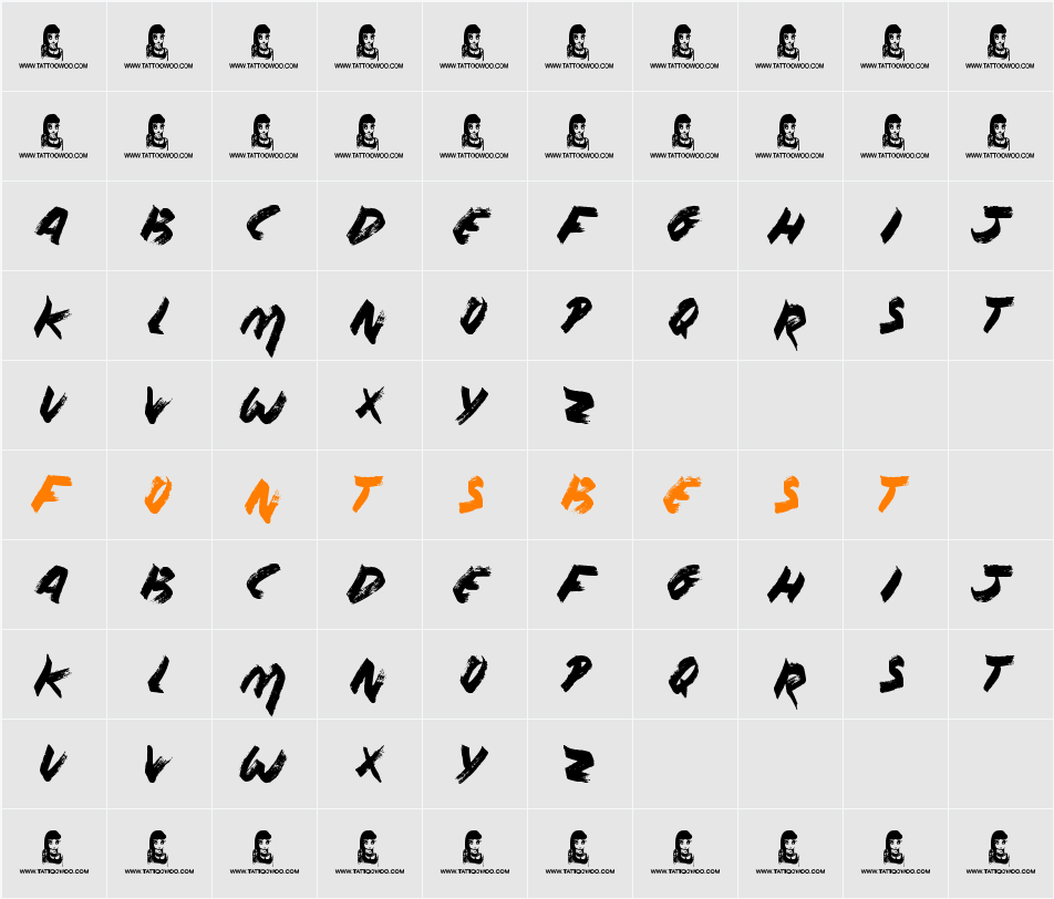 Without Notice Character Map