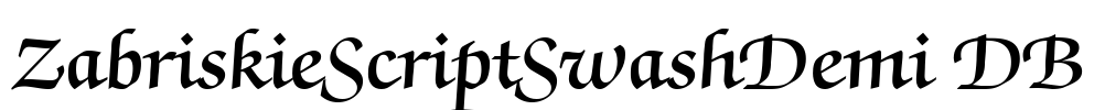 ZabriskieScriptSwashDemi DB Font Image