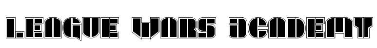 League Wars Academy Font Image
