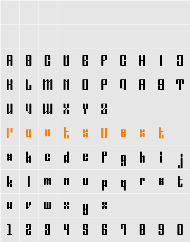 Ordinatum Medium Character Map
