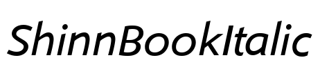 ShinnBookItalic Font Image