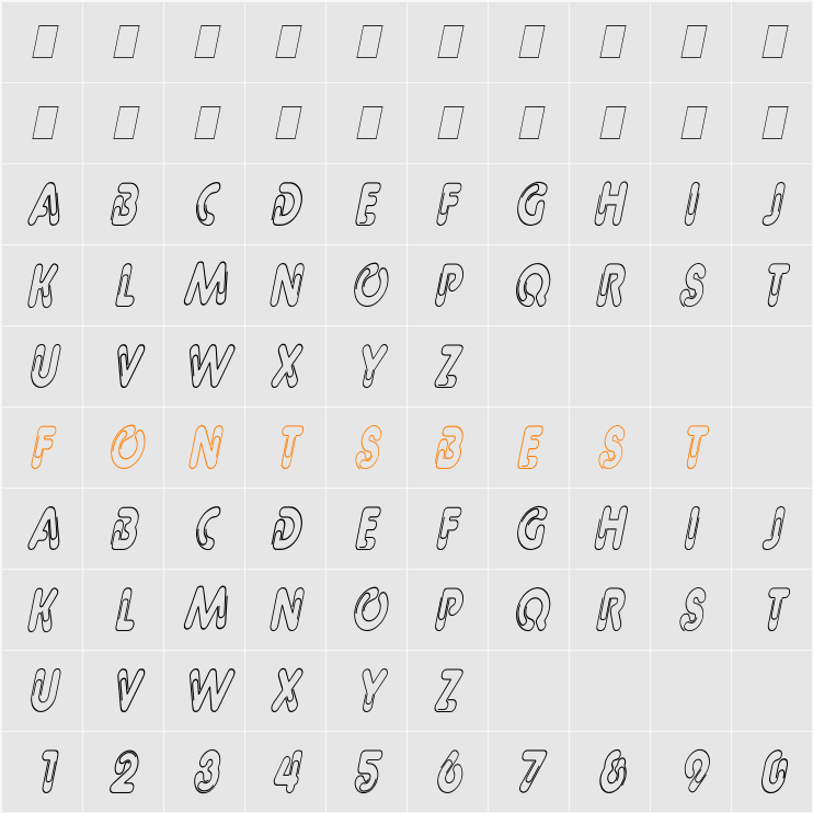 Paper Clip Cn Italic Character Map