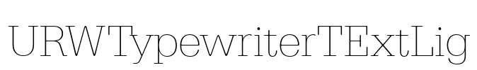 URWTypewriterTExtLig Font Image