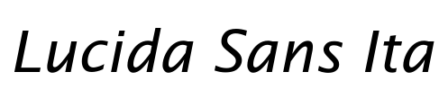 Lucida Sans Ita
