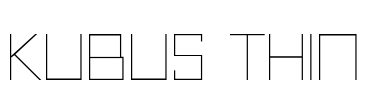 Kubus Thin Font Image