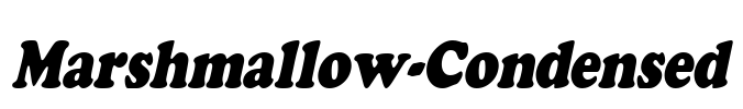 Marshmallow-Condensed Font Image