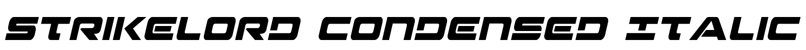 Strikelord Condensed Italic Font Image