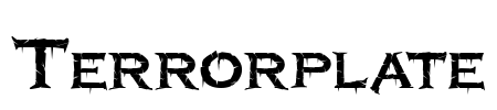Terrorplate Font Image