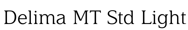 Delima MT Std Light Font Image