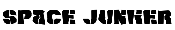Space Junker Font Image