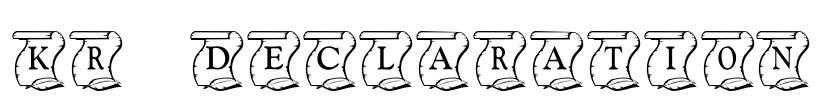 KR Declaration Font Image