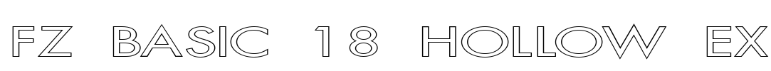 FZ BASIC 18 HOLLOW EX Font Image