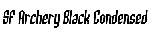 SF Archery Black Condensed Font Image