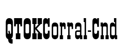 QTOKCorral-Cnd Font Image
