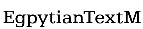 EgpytianTextM Font Image