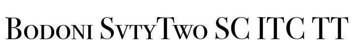 Bodoni SvtyTwo SC ITC TT Font Image