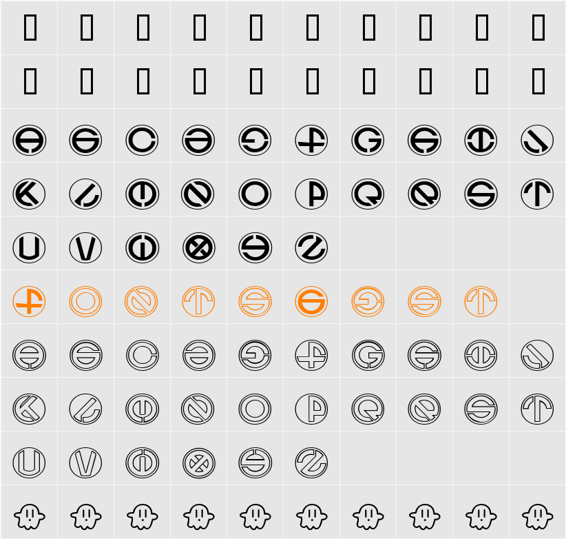 Ghost Character Map