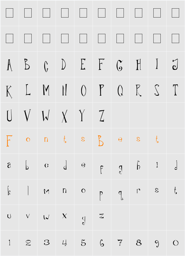 Rilo Character Map