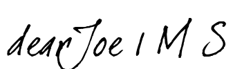 dearJoe 1 M&S Font Image