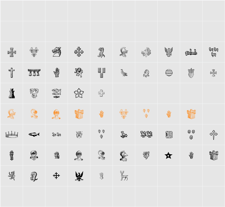 HeraldicDevices Character Map
