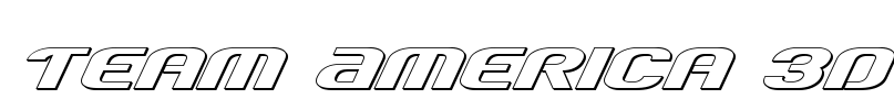 Team America 3D Font Image