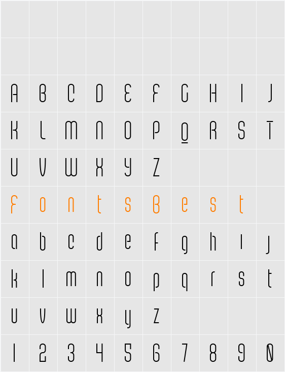 Scantype PERSONAL USE Character Map