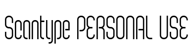 Scantype PERSONAL USE Font Image