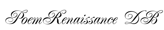 PoemRenaissance DB Font Image