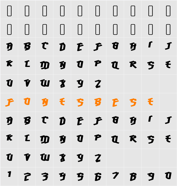Hawkeye Front Character Map