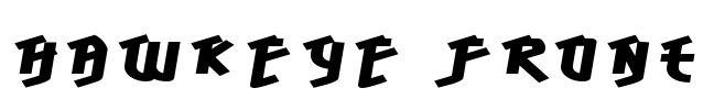 Hawkeye Front Font Image