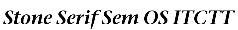 Stone Serif Sem OS ITCTT Font Image