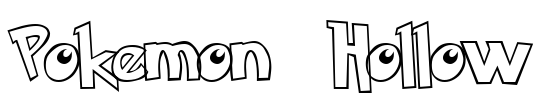 Pokemon  Hollow Font Image