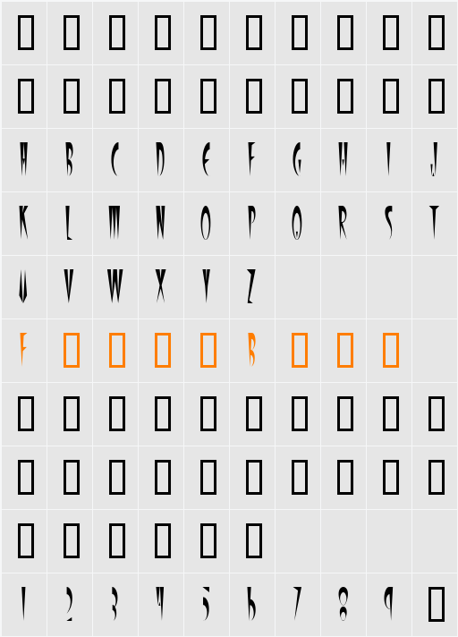 Kris Kris Character Map