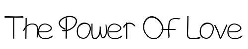 The Power Of Love Font Image