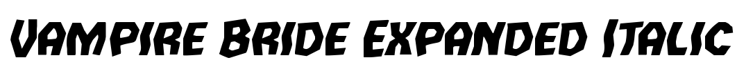 Vampire Bride Expanded Italic