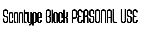 Scantype Black PERSONAL USE Font Image