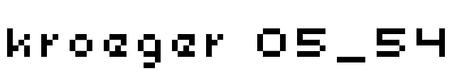 kroeger 05_54 Font Image
